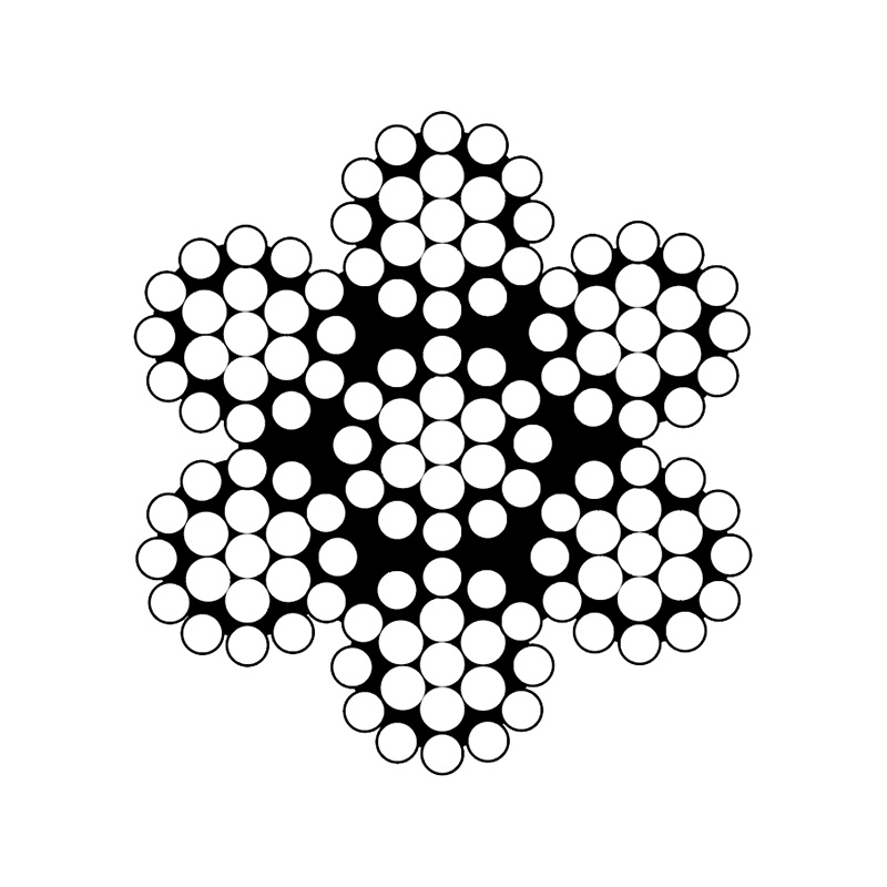 ASTM a 1023 Klasifikasi Kabel Khusus Diameter Kecil (Galvanis) 7x7 dan 7x19